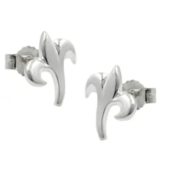 Stecker Ohrstecker, kleine Blüte, mattiert, echtes 925 Silber, Damen