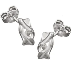 Stecker Ohrstecker Ohrschmuck mit Zirkonia, echtes 925 Silber, Damen