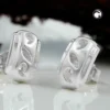 Stecker Ohrstecker Ohrschmuck, matt, Rand glänzend, 925 Silber, Damen