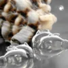 Stecker Ohrstecker Ohrschmuck, Delfin-Pärchen, 925 Silber, für Kinder