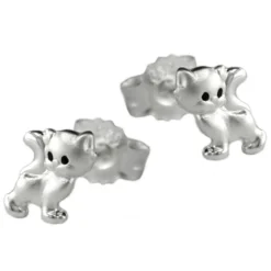 Stecker Ohrstecker Ohrschmuck, Katze Kätzchen, 925 Silber, für Kinder