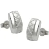 Stecker Ohrstecker, Viereck X, matt-glänzend, aus echtem 925 Silber