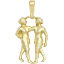 Sternzeichen Anhänger 11,5x17mm Zwilling 333 Gold Gelbgold Einhänger Damen