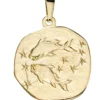 Sternzeichen Fische - Anhänger 19,3x22,3mm aus 333 Gold Gelbgold Unisex