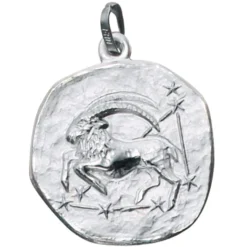 Sternzeichen Steinbock - Anhänger 19,3x22,5mm aus 925 Echt Silber Unisex