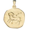Sternzeichen Widder - Anhänger 19,3x22,3mm aus 333 Gold Gelbgold Unisex