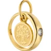 Taufring Anhänger Lebensbaum 333 Gold Gelbgold mattiert mit Zirkonia Ø 10,2mm