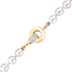 Verschluss Schließe Diamanten 0.1Ct & 585 Gelbgold Goldverschluss