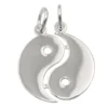 Yin-Yang Partner Anhänger Doppel 18mm aus 925 Silber glänzend