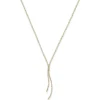Y-Kette Stab-Kügelchen diamantiert Halskette aus 585 Gold gelb/weiß 45cm