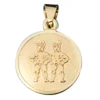 Zwilling Zwillinge Sternzeichen Anhänger 333 Gold rund Halsschmuck Unisex
